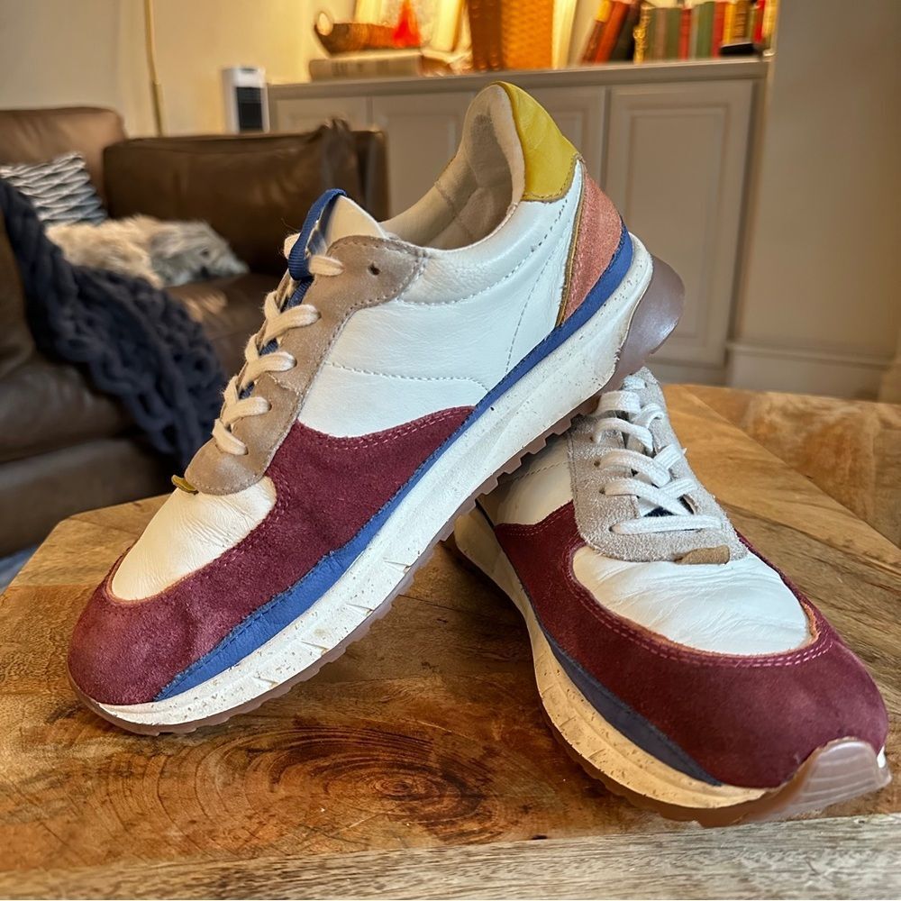 Madewell | 9.5 | MWL Kickoff Trainer Sneaker in Neutral Colorblock Leather